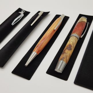 Stiftebox schwarz klappbar Lederoptik für 1 oder 2 Stifte - Holz4Design
